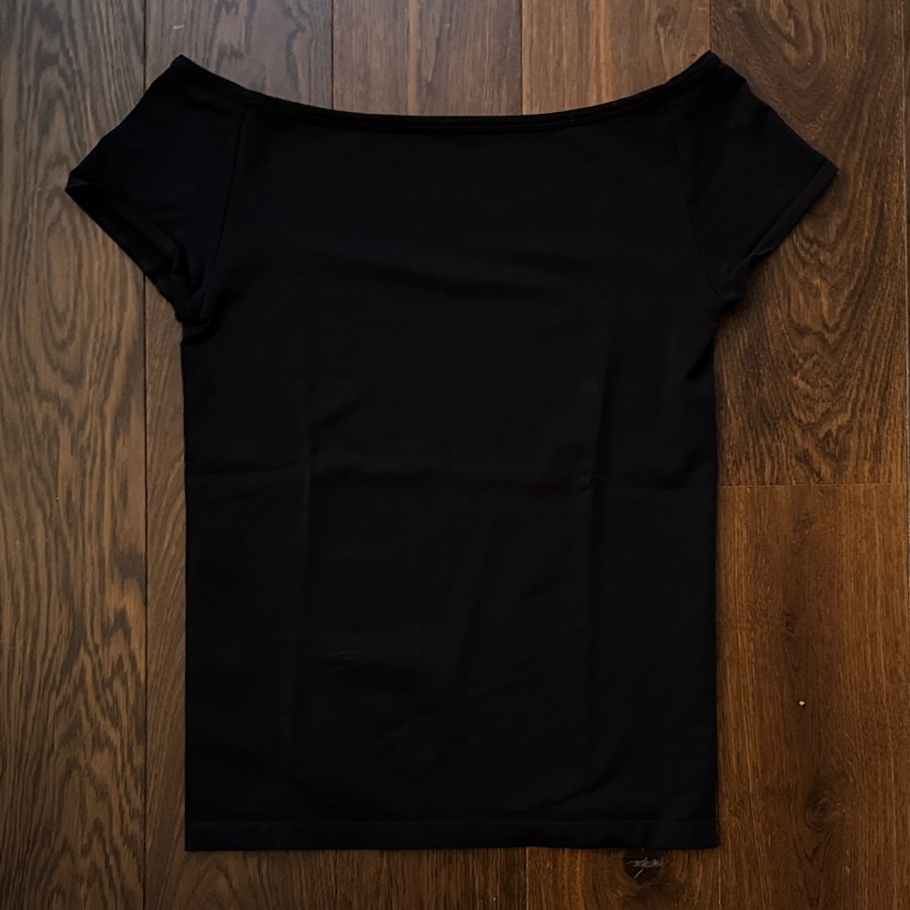Helmut Lang Black Off-Shoulder Top